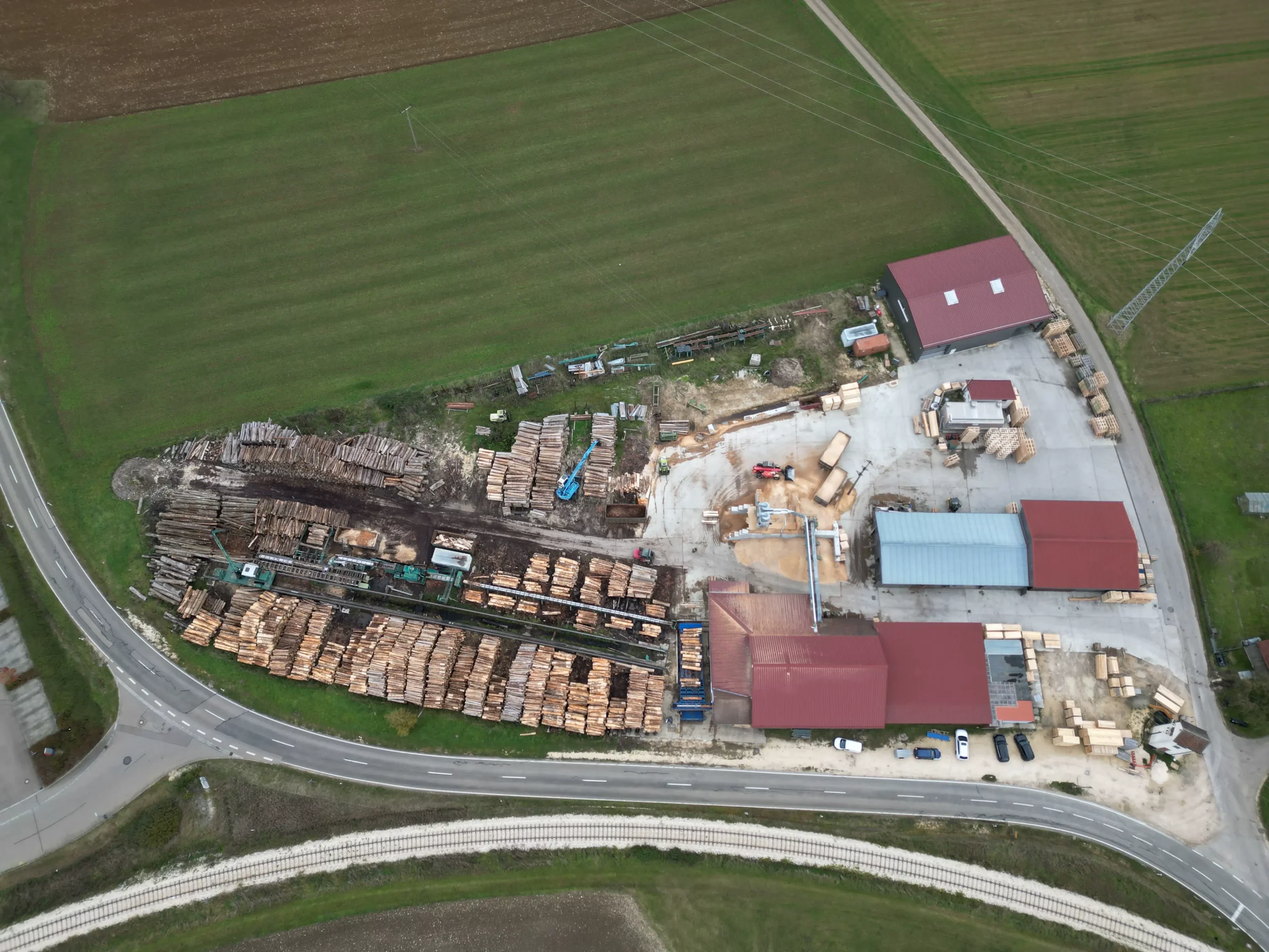 Luftaufnahme von Sägewerk Ziegler in Amstetten-Stubersheim, Deutschland